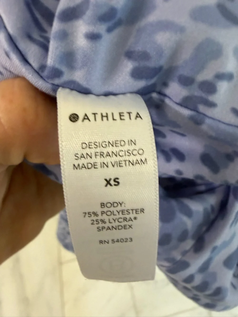 Athleta Women’s XS Light Blue Printed Bike Shorts soft comfort gym wod active - Picture 6 of 6